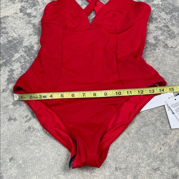 NWT Skin The Devon Cutout Swimsuit In Red One Piece Sz S - Picture 6 of 10